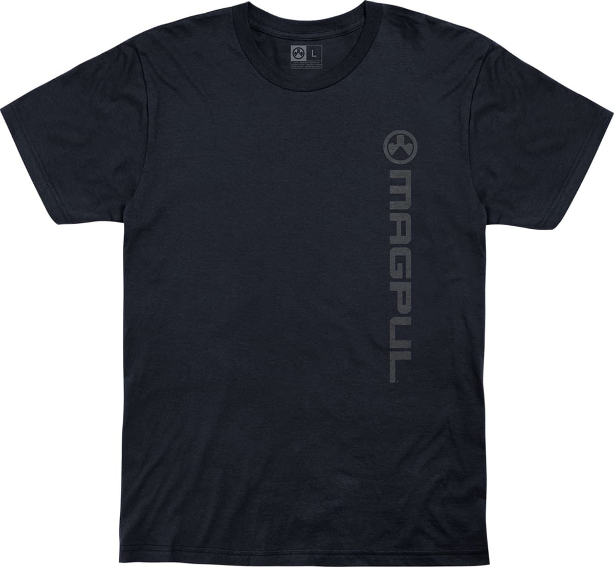 Magpul Vertical Logo Navy Cotton Short Sleeve Small - MAG1113410S Magpul Vertical Logo Navy Cotton Short Sleeve Small - MAG1113410S