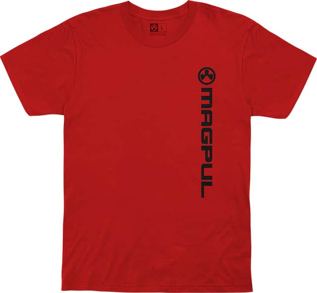 Magpul Vertical Logo Red Cotton Short Sleeve Small - MAG1113610S Magpul Vertical Logo Red Cotton Short Sleeve Small - MAG1113610S