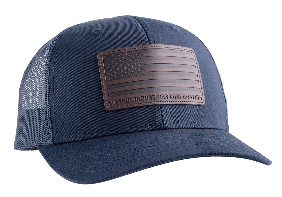 Magpul Standard Trucker Hat Navy Adjustable Snapback OSFA Structured Leather Patch - MAG1212410 Magpul Standard Trucker Hat Navy Adjustable Snapback OSFA Structured Leather Patch - MAG1212410