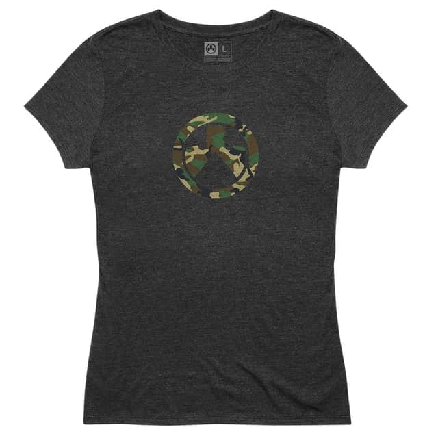 Magpul Woodland Camo Icon Women's Charcoal Heather Cotton/Polyester/Rayon Short Sleeve 3XL - MAG12240113X Magpul Woodland Camo Icon Women's Charcoal Heather Cotton/Polyester/Rayon Short Sleeve 3XL - MAG12240113X