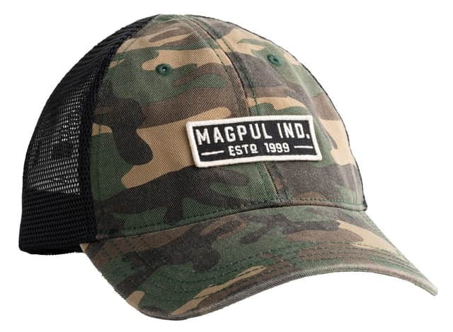 Magpul Established Garment Trucker Hat Woodland Camo Adjustable Snapback OSFA Embroidered Patch - MAG1260964 Magpul Established Garment Trucker Hat Woodland Camo Adjustable Snapback OSFA Embroidered Patch - MAG1260964
