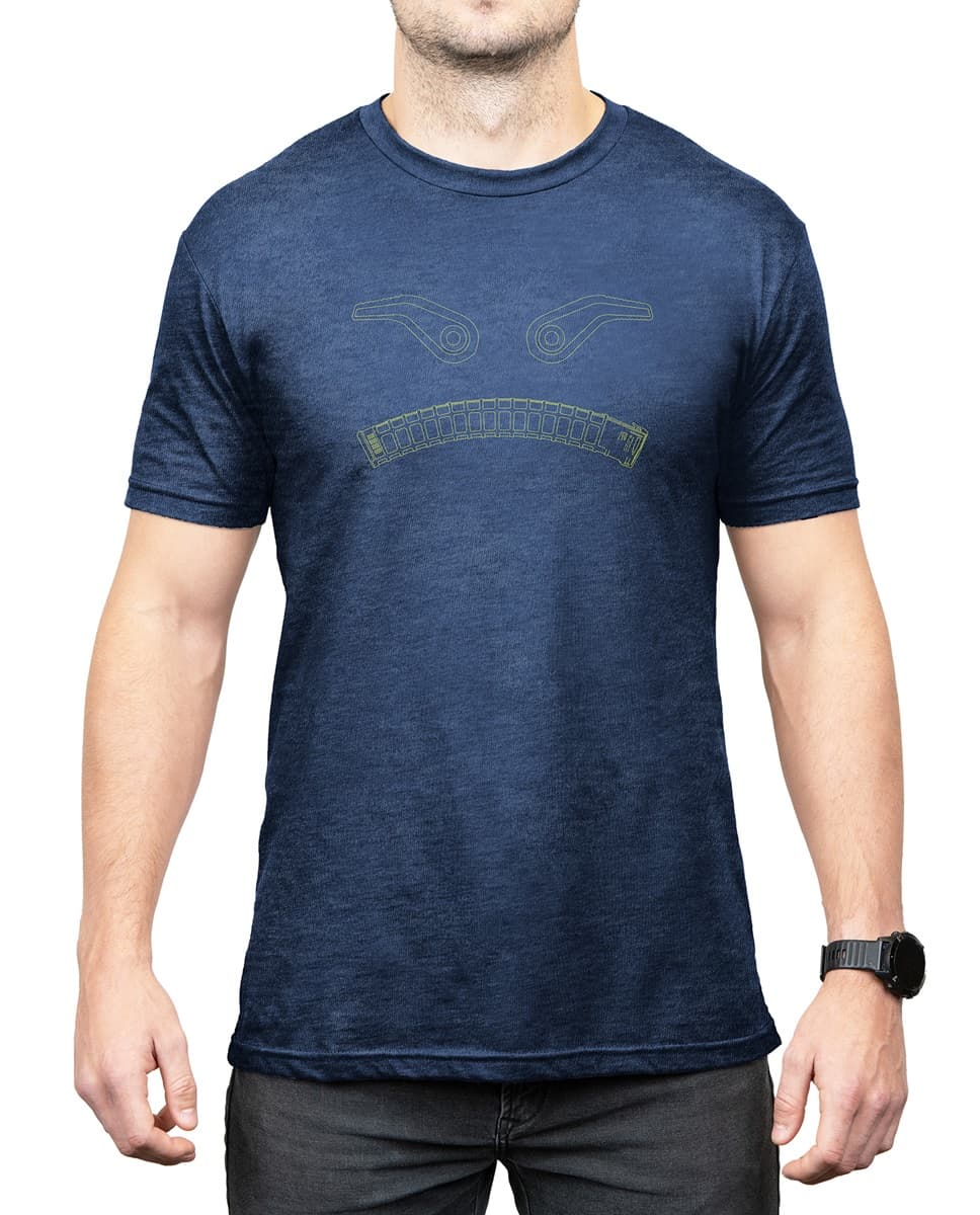 Magpul Magmouth Navy Heather Cotton/Polyester Short Sleeve Large - MAG1268411L Magpul Magmouth Navy Heather Cotton/Polyester Short Sleeve Large - MAG1268411L