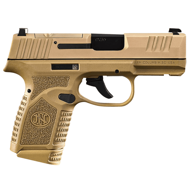 FN Reflex MRD 9mm Luger with 3.30" Black Target Crown Steel Barrel, FDE PVD Optic Ready/Serrated Slide, FDE Polymer Frame with Accessory Rail, Stippled Grip, Ambidextrous - 66101415 FN Reflex MRD 9mm Luger with 3.30" Black Target Crown Steel Barrel, FDE PVD Optic Ready/Serrated Slide, FDE Polymer Frame with Accessory Rail, Stippled Grip, Ambidextrous - 66101415