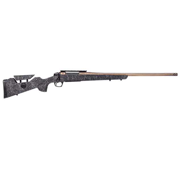CVA Cascade Long Range Hunter .300 PRC Rifle with 26" Smoked Bronze Cerakote Threaded Barrel, Black and Smoked Bronze Synthetic Stock - CR3967F CVA Cascade Long Range Hunter .300 PRC Rifle with 26" Smoked Bronze Cerakote Threaded Barrel, Black and Smoked Bronze Synthetic Stock - CR3967F