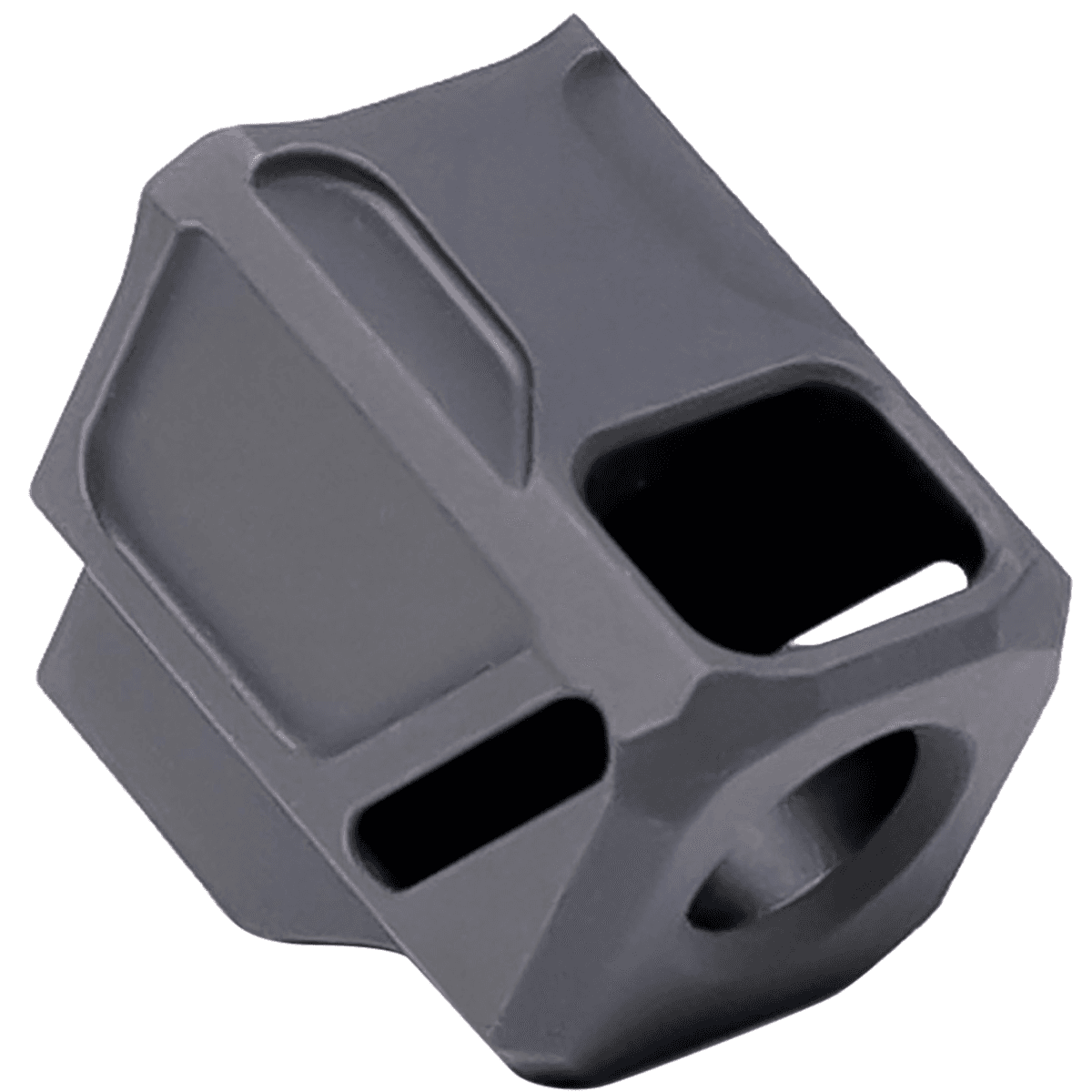 Faxon Firearms EXOS-533 Compensator, Black Nitride 6061 Aluminum, 1/2"x28 Threads, 1.218" OAL, Compatible with Glock 43X/48 - FFPACOMPSSG02 Faxon Firearms EXOS-533 Compensator, Black Nitride 6061 Aluminum, 1/2"x28 Threads, 1.218" OAL, Compatible with Glock 43X/48 - FFPACOMPSSG02