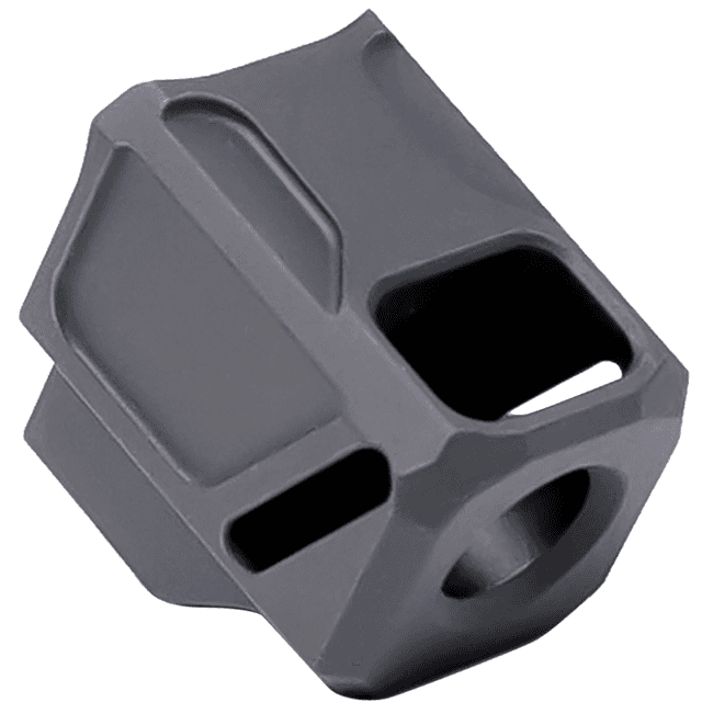 Faxon Firearms EXOS-533 Compensator, Black Nitride 6061 Aluminum, 1/2"x28 Threads, 1.218" OAL, Compatible with Glock 43X/48 - FFPACOMPSSG02 Faxon Firearms EXOS-533 Compensator, Black Nitride 6061 Aluminum, 1/2"x28 Threads, 1.218" OAL, Compatible with Glock 43X/48 - FFPACOMPSSG02
