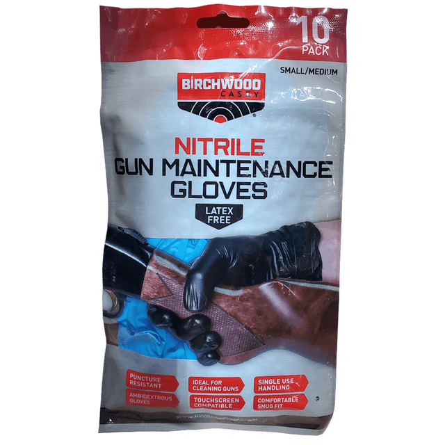 Birchwood Casey Nitrile Gun Maintenance Gloves, LG/XL 10 Pack - NGLVS-L Birchwood Casey Nitrile Gun Maintenance Gloves, LG/XL 10 Pack - NGLVS-L