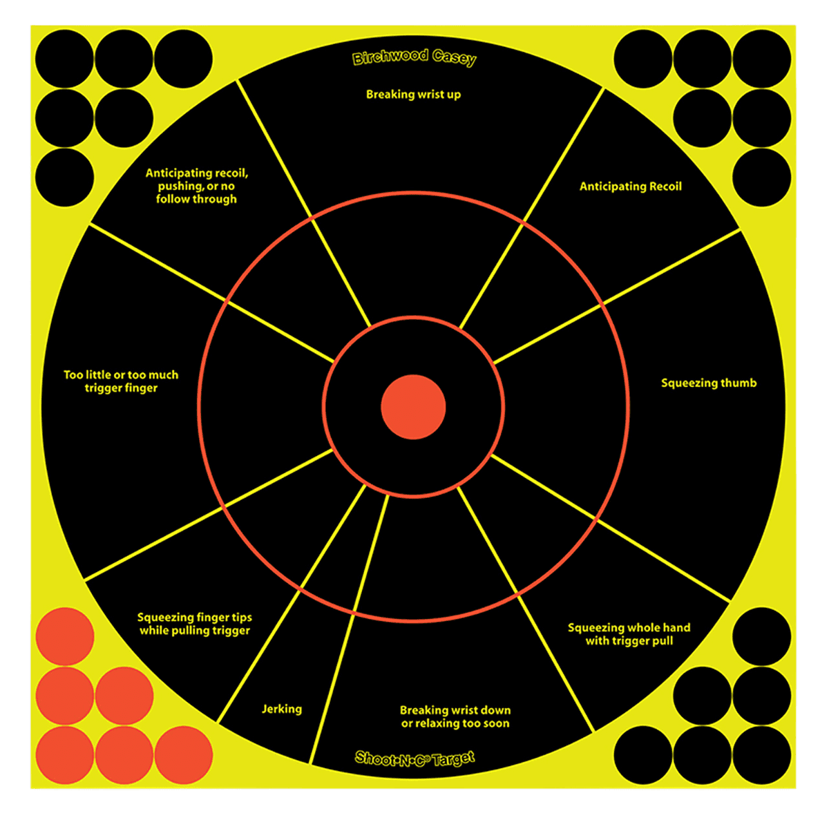 Birchwood Casey Shoot-N-C Reactive Target Bullseye - 34075 Birchwood Casey Shoot-N-C Reactive Target Bullseye - 34075