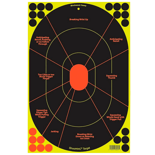 Birchwood Casey Shoot-N-C Reactive Target Bullseye - 34657 Birchwood Casey Shoot-N-C Reactive Target Bullseye - 34657