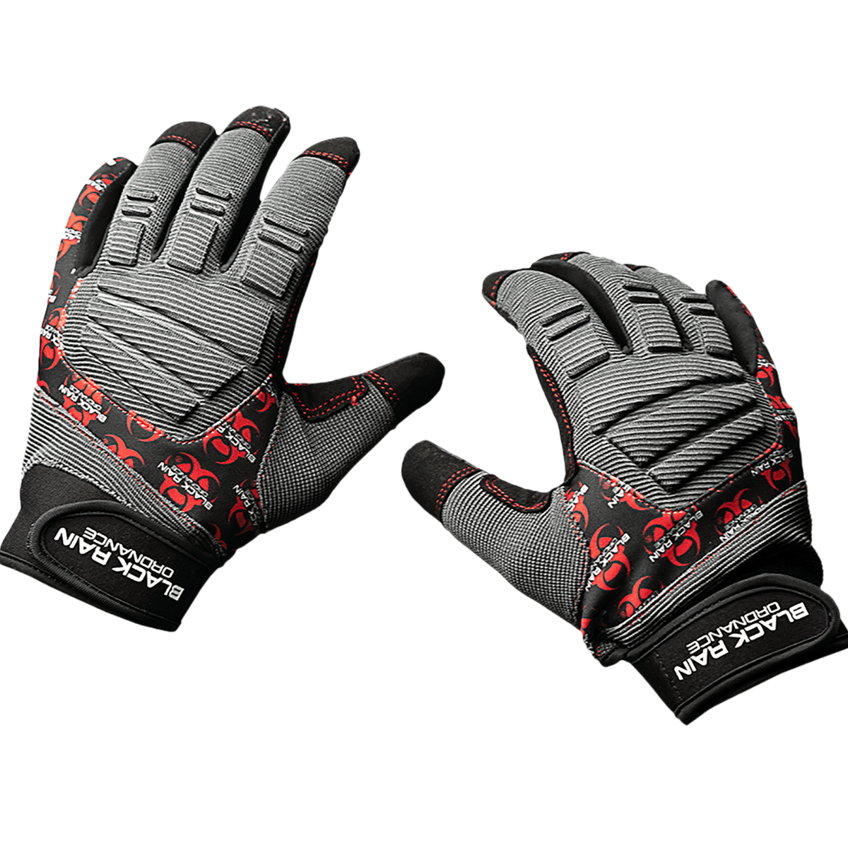 Black Rain Ordnance Tactical Gloves, XL - TACTGLOVEGRY/BLK/RDXL Black Rain Ordnance Tactical Gloves, XL - TACTGLOVEGRY/BLK/RDXL