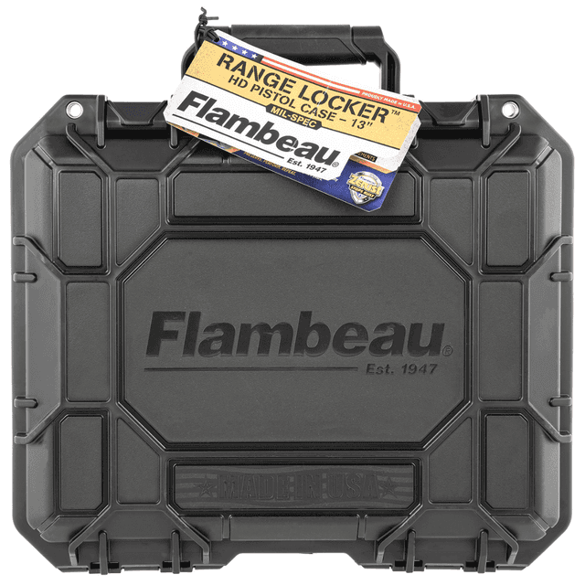 Flambeau Range Locker HD Pistol Case Black Polymer - Holds Full Size/Multiple Compact Handguns - 1312SN Flambeau Range Locker HD Pistol Case Black Polymer - Holds Full Size/Multiple Compact Handguns - 1312SN