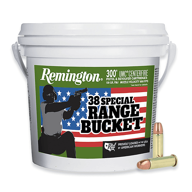 Remington Ammunition 23669 UMC Range Bucket 38 Special 130gr Full Metal Jacket 300 Per Box/4 Case Remington Ammunition 23669 UMC Range Bucket 38 Special 130gr Full Metal Jacket 300 Per Box/4 Case
