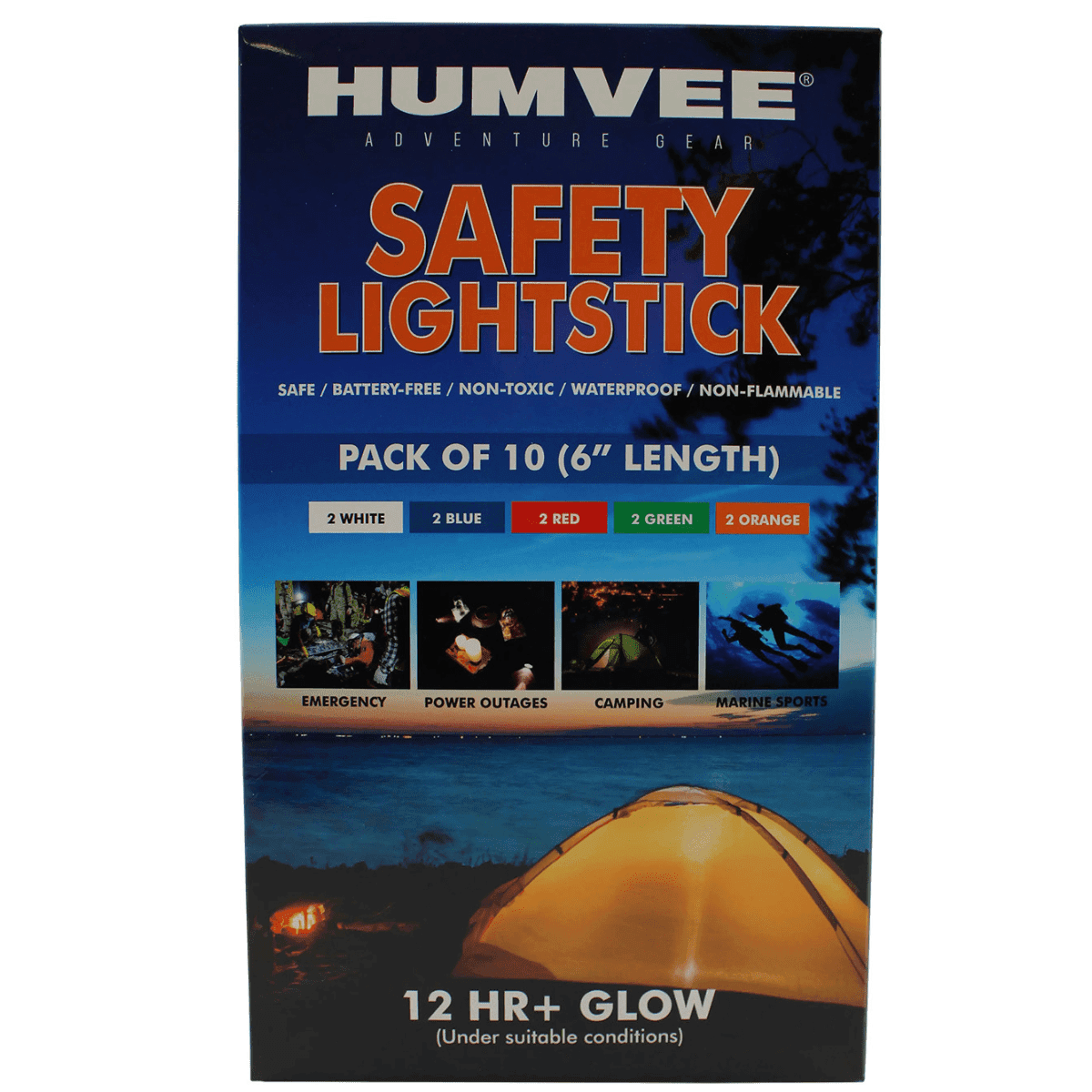 Humvee Adventure Gear Light Stick Family Pack - HMV6FP10 Humvee Adventure Gear Light Stick Family Pack - HMV6FP10