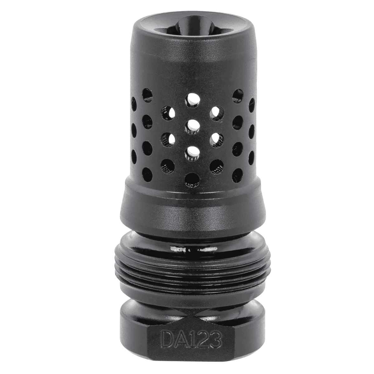 Dead Air Xeno Muzzle Brake, Black Nitride, 4140 Steel, 1/2"-28 tpi Threads - DA123 Dead Air Xeno Muzzle Brake, Black Nitride, 4140 Steel, 1/2"-28 tpi Threads - DA123