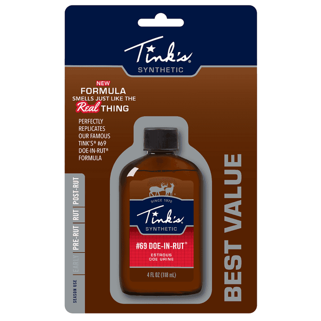 Tinks #69 Doe-In-Rut Deer Attractant, Doe in Estrus Scent, 4 oz Squeeze Bottle - W5259 Tinks #69 Doe-In-Rut Deer Attractant, Doe in Estrus Scent, 4 oz Squeeze Bottle - W5259