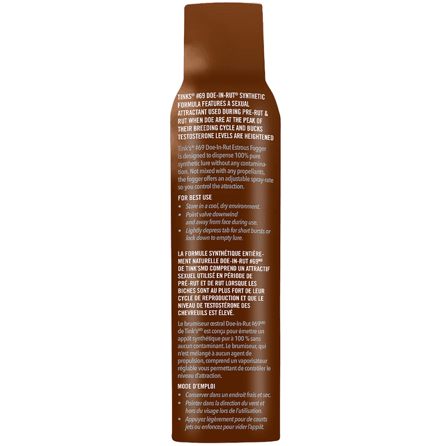 Tinks #69 Fogger Deer Attractant, Doe in Estrus Scent, 5 oz Aerosol - W5271BL Tinks #69 Fogger Deer Attractant, Doe in Estrus Scent, 5 oz Aerosol - W5271BL