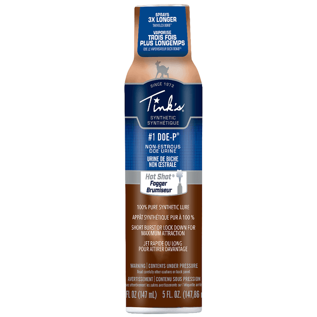 Tinks #1 Doe-P Synthetic Deer Attractant, Doe Urine Scent, 5 oz Aerosol - W5272BL Tinks #1 Doe-P Synthetic Deer Attractant, Doe Urine Scent, 5 oz Aerosol - W5272BL