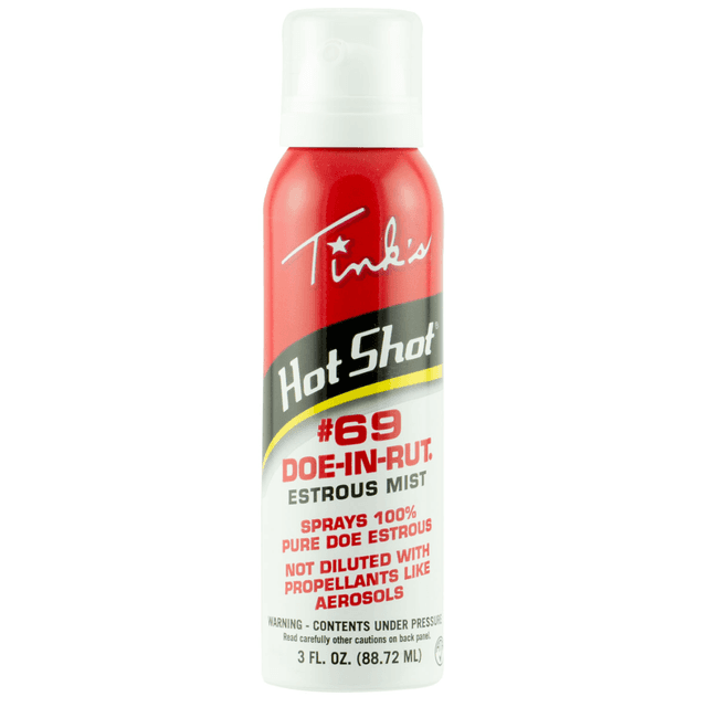 Tinks #69 Hot Shot Deer Attractant, Doe in Estrus Scent, 3 oz Aerosol - W5310 Tinks #69 Hot Shot Deer Attractant, Doe in Estrus Scent, 3 oz Aerosol - W5310