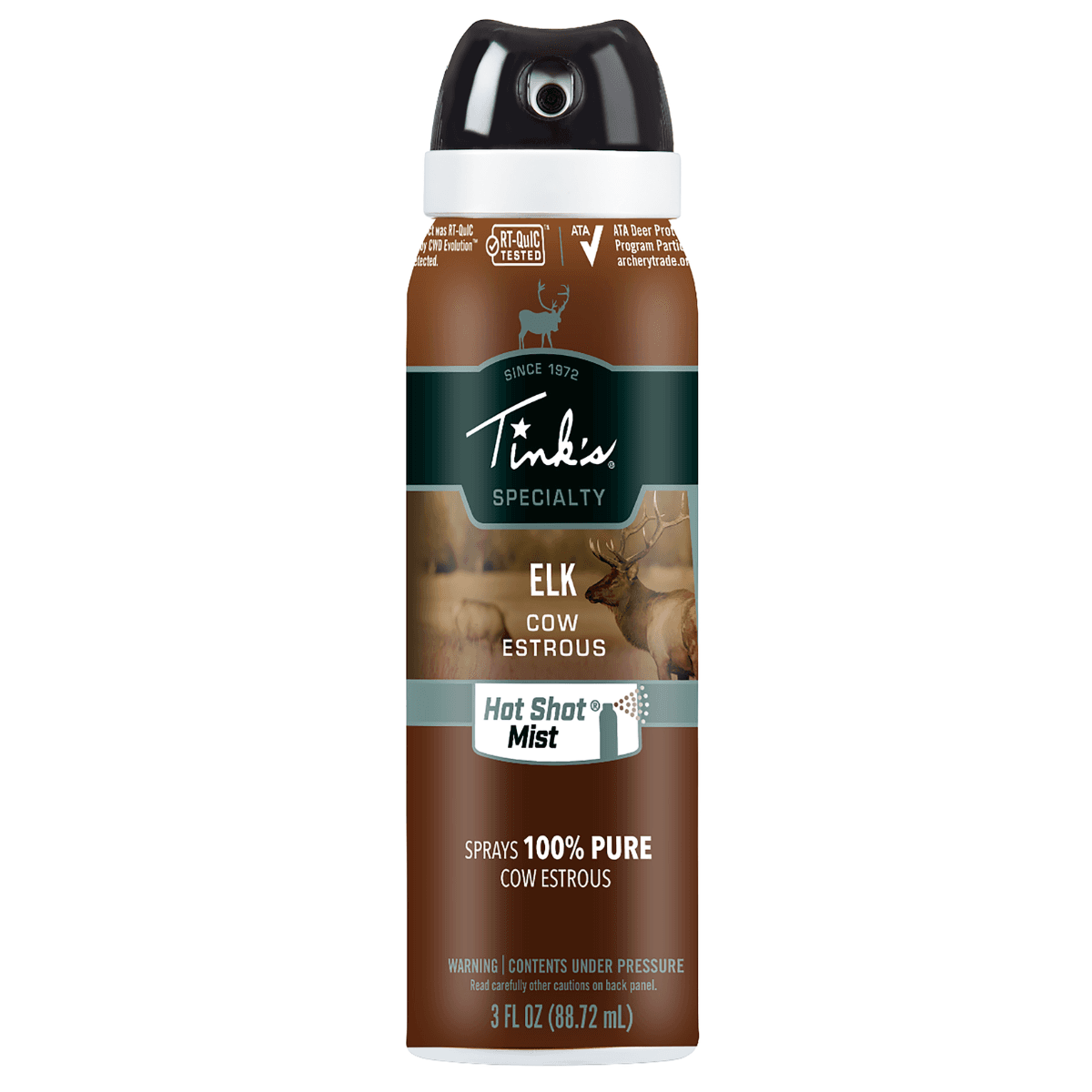 Tinks Hot Shot Mist Attractant, Elk Cow in Estrous Scent, 3 oz Aerosol - W5330 Tinks Hot Shot Mist Attractant, Elk Cow in Estrous Scent, 3 oz Aerosol - W5330