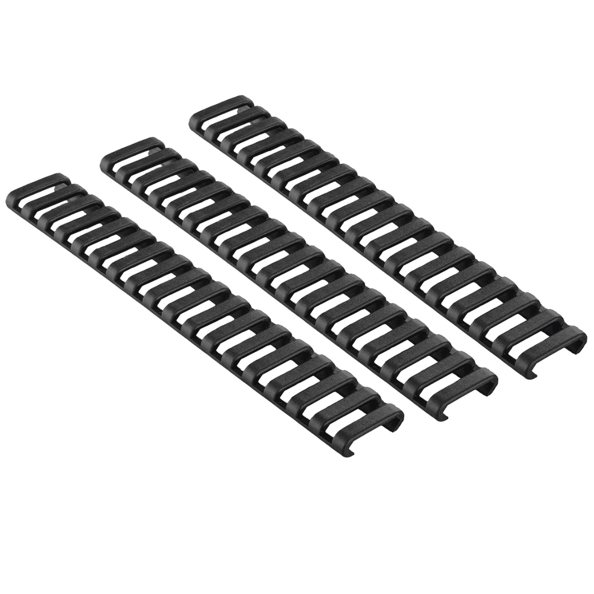 Ergo Low-Pro Ladder Rail Covers – 18 Slot, Black Rubber, 3 Pack - 4373BK Ergo Low-Pro Ladder Rail Covers – 18 Slot, Black Rubber, 3 Pack - 4373BK