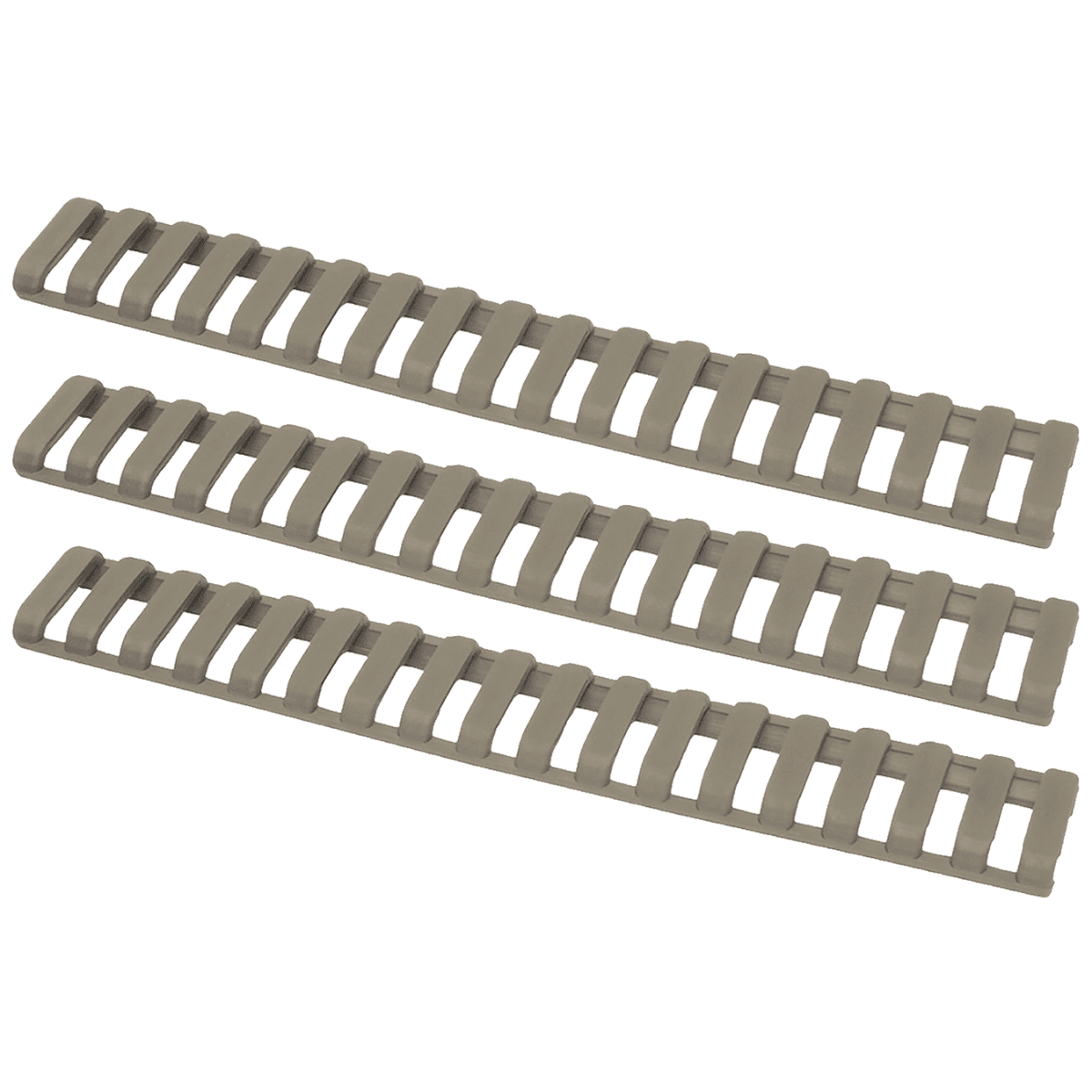 Ergo Low-Pro Ladder Rail Covers – 18 Slot, Dark Earth Rubber, 3 Pack - 1373DE Ergo Low-Pro Ladder Rail Covers – 18 Slot, Dark Earth Rubber, 3 Pack - 1373DE
