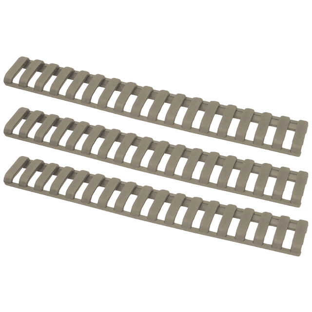 Ergo Low-Pro Ladder Rail Covers – 18 Slot, Dark Earth Rubber, 3 Pack - 1373DE Ergo Low-Pro Ladder Rail Covers – 18 Slot, Dark Earth Rubber, 3 Pack - 1373DE