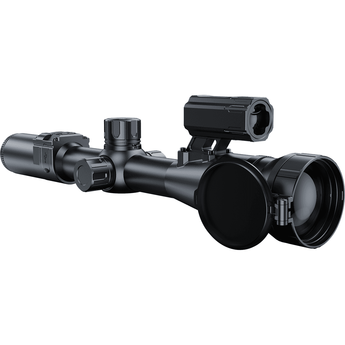 PARD PA650/LRF Pantera 640 LRF Thermal Rifle Scope w/Laser Rangefinder, Black 2.2x 50mm, Multi Reticle, 2x/4x/6x Zoom, 640x512 50Hz Resolution PARD PA650/LRF Pantera 640 LRF Thermal Rifle Scope w/Laser Rangefinder, Black 2.2x 50mm, Multi Reticle, 2x/4x/6x Zoom, 640x512 50Hz Resolution