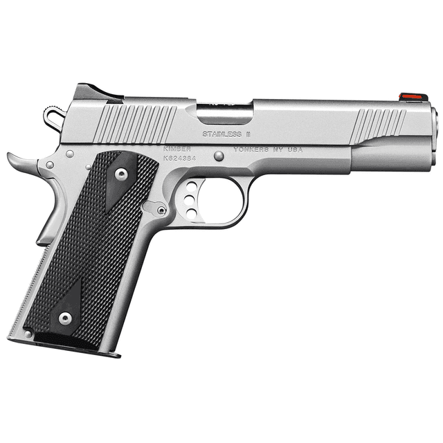 Kimber 3200007CAB Stainless II Club Bundle 45ACP 7+1 5" Satin Silver Front Serrations Stainless Steel Slide Black Synthetic Grip Kimber 3200007CAB Stainless II Club Bundle 45ACP 7+1 5" Satin Silver Front Serrations Stainless Steel Slide Black Synthetic Grip