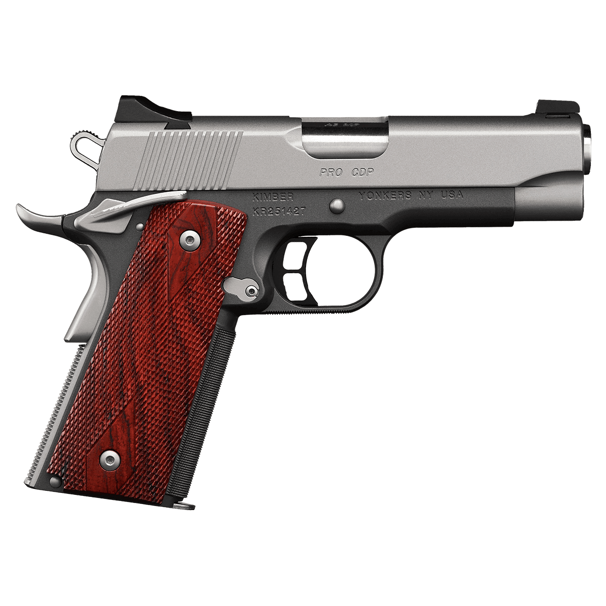 Kimber 3000258 Pro CDP 9mm 9+1 4" Satin Silver/KimPro II Stainless Steel Slide Charcoal Gray KimPro II Rosewood Grip Kimber 3000258 Pro CDP 9mm 9+1 4" Satin Silver/KimPro II Stainless Steel Slide Charcoal Gray KimPro II Rosewood Grip
