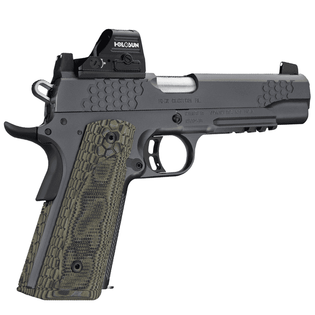 Kimber 3000436 KHX Custom (RL) 45 ACP 8+1 5" Front Serrations Stainless Steel Slide Gray KimPro II G-10 Grip Kimber 3000436 KHX Custom (RL) 45 ACP 8+1 5" Front Serrations Stainless Steel Slide Gray KimPro II G-10 Grip
