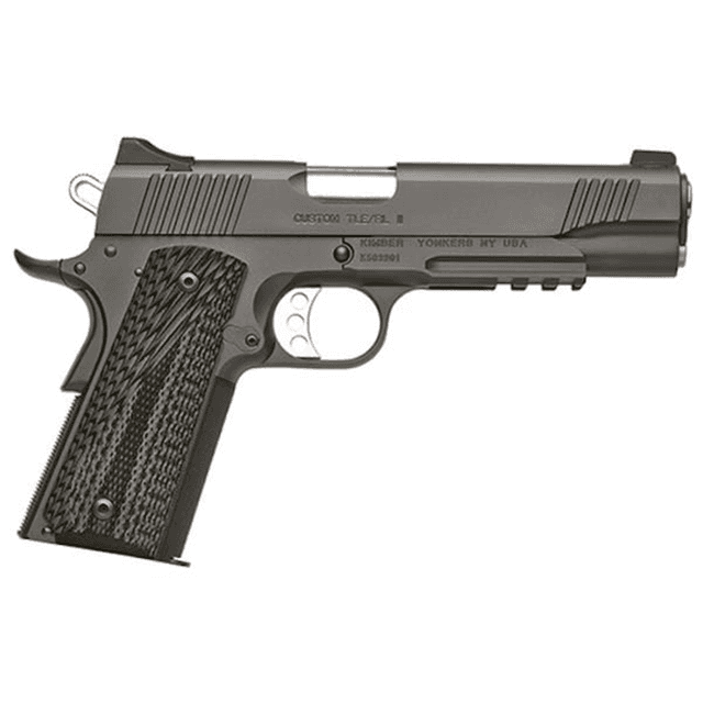 Kimber 3200338 Custom TLE/RL II 10mm 8+1 5" Flat Top Steel Slide Matte Black Aggressively Textures G-10 Grip Kimber 3200338 Custom TLE/RL II 10mm 8+1 5" Flat Top Steel Slide Matte Black Aggressively Textures G-10 Grip