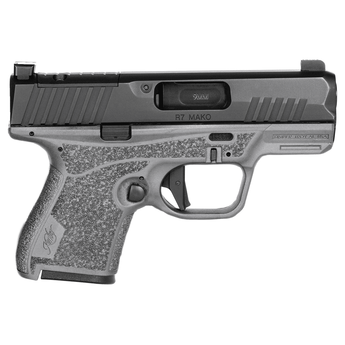 Kimber 3800023 R7 Mako OR Bundle 9mm 10+1 3.37" FNC Stainless Steel Slide Molded Stippling Gray Kimber 3800023 R7 Mako OR Bundle 9mm 10+1 3.37" FNC Stainless Steel Slide Molded Stippling Gray