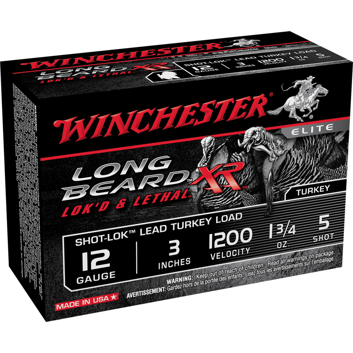 Winchester Ammo STLB1235 Long Beard XR Shot-Lok 12 Gauge 3" 1 3/4 oz 5 Shot 10 Per Box Winchester Ammo STLB1235 Long Beard XR Shot-Lok 12 Gauge 3" 1 3/4 oz 5 Shot 10 Per Box