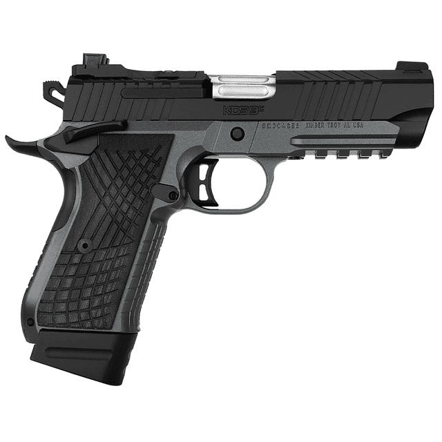 Kimber 3100015 KDS9C 9mm 15+1 4.09" KimPro Gray/Black Front and Rear Serrations Stainless Steel Black Crosshatch cut G-10 Grip Kimber 3100015 KDS9C 9mm 15+1 4.09" KimPro Gray/Black Front and Rear Serrations Stainless Steel Black Crosshatch cut G-10 Grip