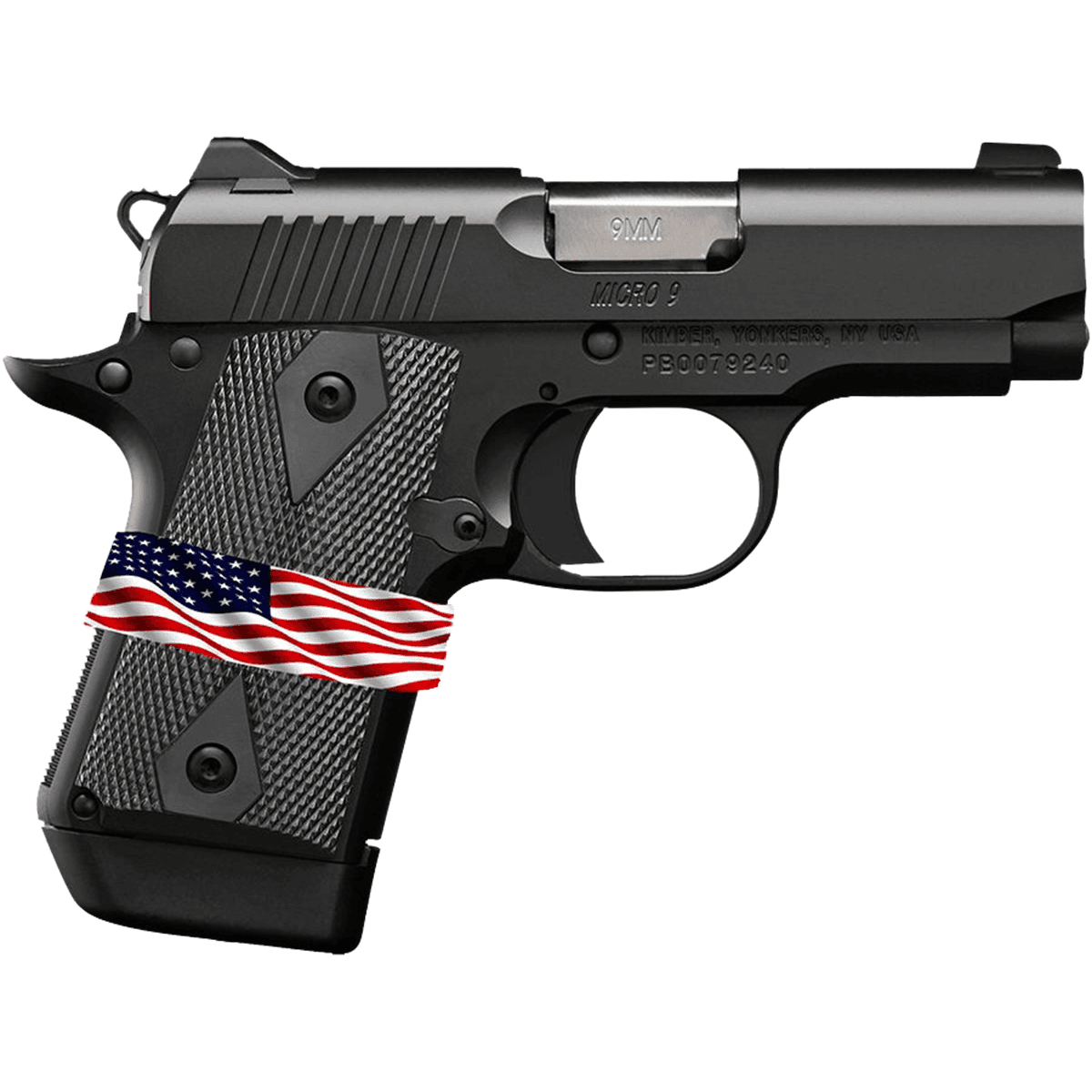 Kimber 3300244 Micro 9 Liberty 9mm 7+1 3.15" Black KimPro II Stainless Steel Slide Kimber 3300244 Micro 9 Liberty 9mm 7+1 3.15" Black KimPro II Stainless Steel Slide