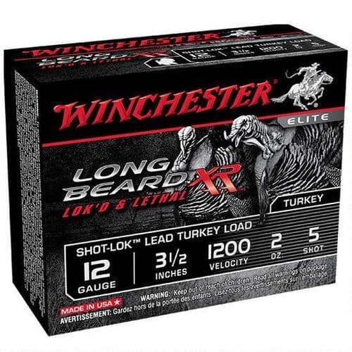 Winchester Ammo STLB12L5 Long Beard XR Shot-Lok 12 Gauge 3.50" 2 oz 5 Shot 10 Per Box/ 10 Case Winchester Ammo STLB12L5 Long Beard XR Shot-Lok 12 Gauge 3.50" 2 oz 5 Shot 10 Per Box/ 10 Case