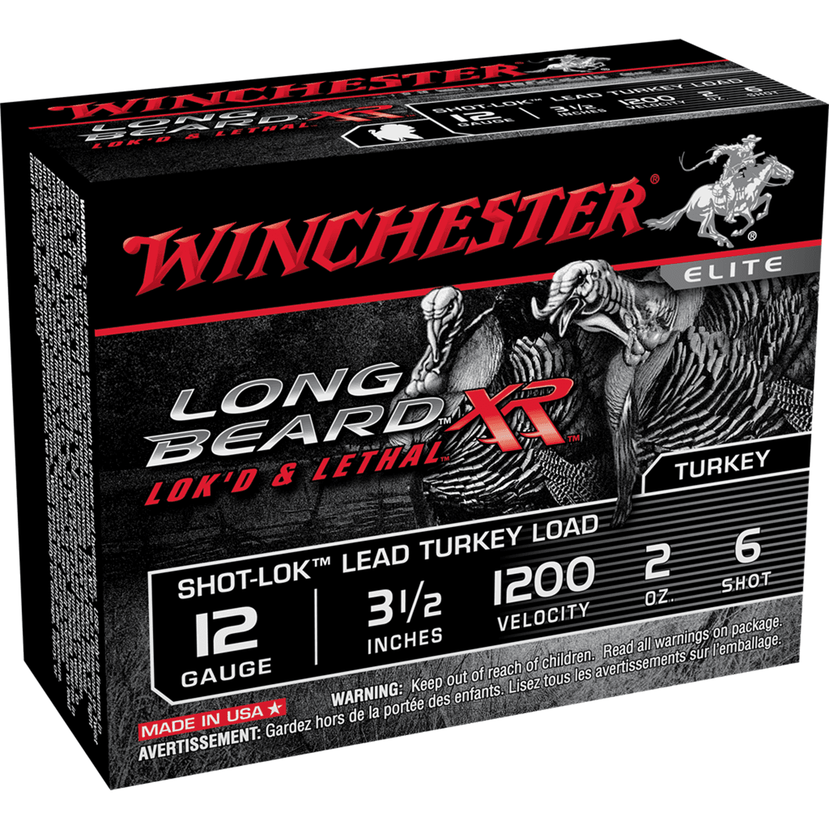 Winchester Ammo STLB12L6 Long Beard XR Shot-Lok 12 Gauge 3.50" 2 oz 6 Shot 10 Per Box Winchester Ammo STLB12L6 Long Beard XR Shot-Lok 12 Gauge 3.50" 2 oz 6 Shot 10 Per Box