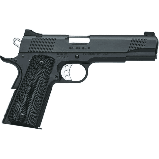 Kimber 3200335 Custom TLE II 45ACP 7+1 5" Matte Black Front Serrations Steel Slide Aggressively Textures G-10 Grip Kimber 3200335 Custom TLE II 45ACP 7+1 5" Matte Black Front Serrations Steel Slide Aggressively Textures G-10 Grip