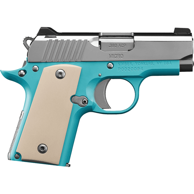 Kimber 3300210 Micro Bel Air NS 380 ACP 2.75" Ramped Barrel Stainless Steel Slide Bel Air Blue Mirror-Polished Ivory Micarta Grip Kimber 3300210 Micro Bel Air NS 380 ACP 2.75" Ramped Barrel Stainless Steel Slide Bel Air Blue Mirror-Polished Ivory Micarta Grip