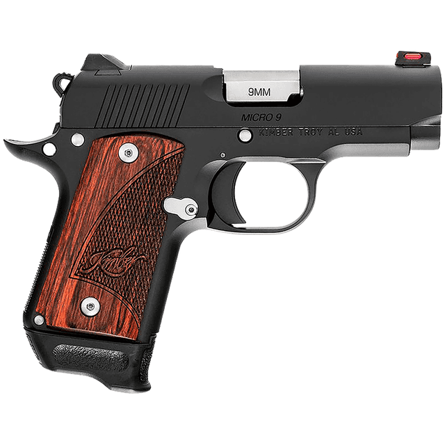 Kimber 3300241 Micro 9 RTC 9mm 7+1 3.15" Black KimPro II Stainless Steel Slide Rosewood Grip Kimber 3300241 Micro 9 RTC 9mm 7+1 3.15" Black KimPro II Stainless Steel Slide Rosewood Grip