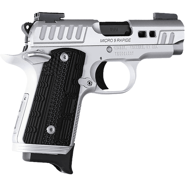 Kimber 3300237 Micro 9 Rapide Frost 9mm 7+1 3.15" Brushed Stainless/Silver KimPro II Black G10 Grip Kimber 3300237 Micro 9 Rapide Frost 9mm 7+1 3.15" Brushed Stainless/Silver KimPro II Black G10 Grip
