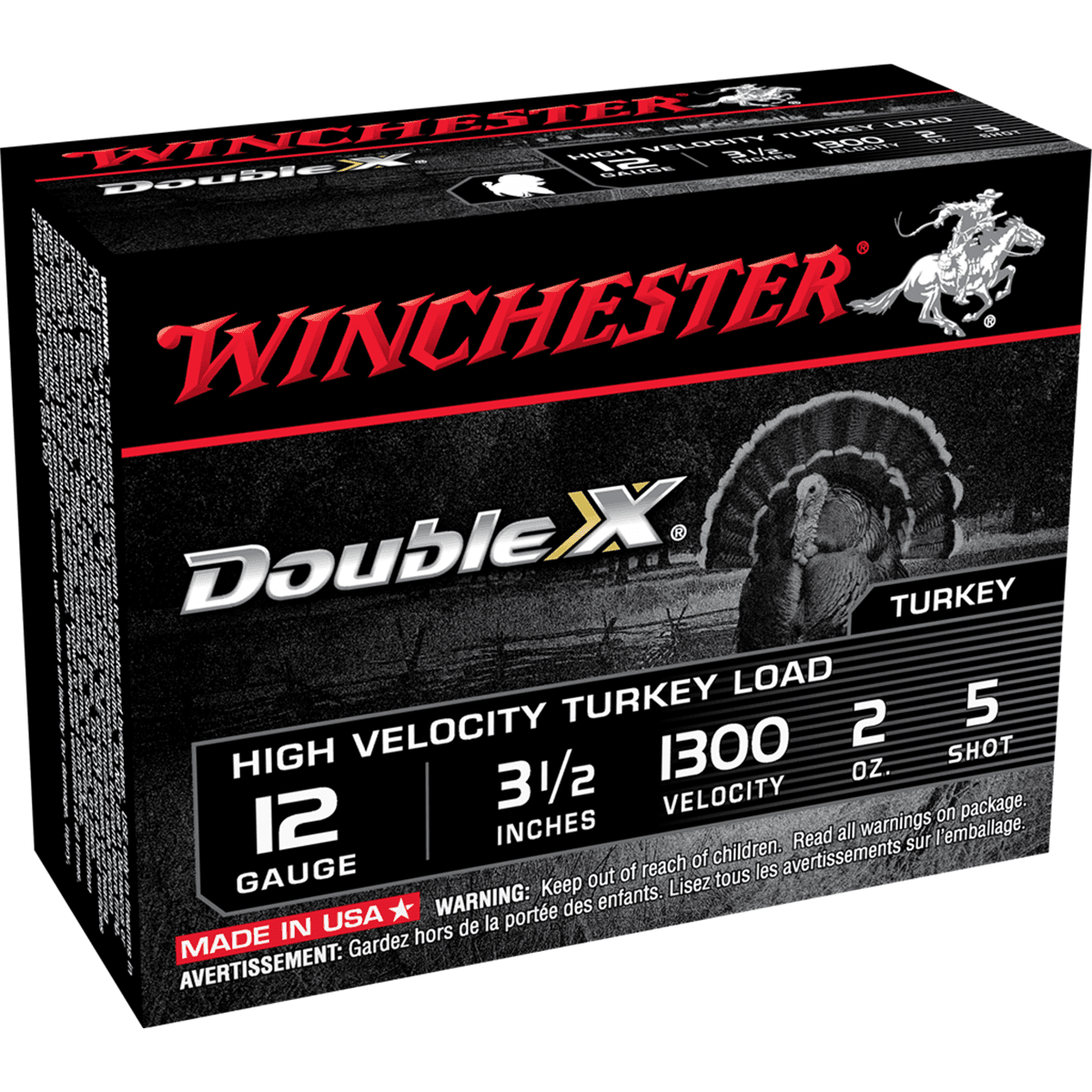 Winchester Ammo STH12355 Double X High Velocity Turkey 12 Gauge 3.50" 2 oz 5 Shot 10 Per Box Winchester Ammo STH12355 Double X High Velocity Turkey 12 Gauge 3.50" 2 oz 5 Shot 10 Per Box