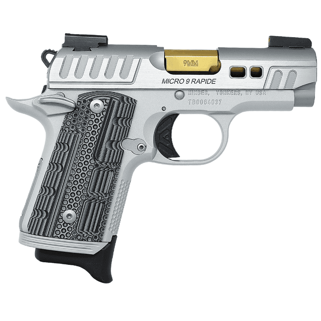 Kimber 3300230 Micro 9 Rapide Dawn 9mm 7+1 3.15" Brushed Stainless/Silver KimPro II Grey/Black G10 Grip Kimber 3300230 Micro 9 Rapide Dawn 9mm 7+1 3.15" Brushed Stainless/Silver KimPro II Grey/Black G10 Grip