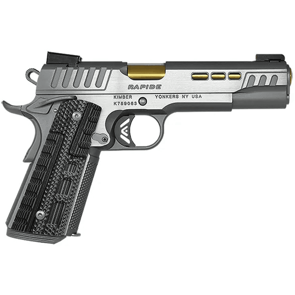 Kimber 3000423 Rapide Dawn 45 ACP 8+1 5" Silver/KimPro II w/ Brush Polished Flats Stainless Steel Slide G10 Grip Kimber 3000423 Rapide Dawn 45 ACP 8+1 5" Silver/KimPro II w/ Brush Polished Flats Stainless Steel Slide G10 Grip
