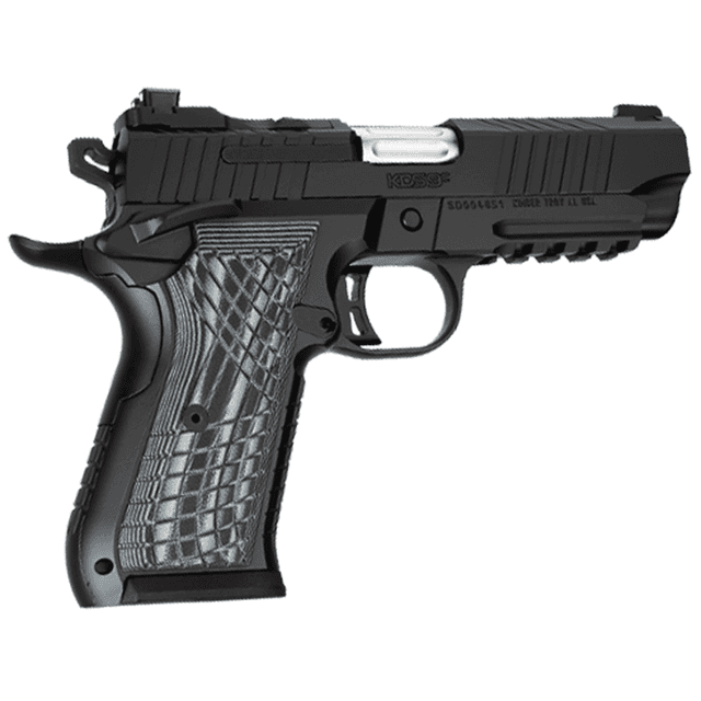 Kimber 3100017 KDS9C 9mm 10+1 4.09" KimPro Black Front and Rear Serrations Stainless Steel Slide Black Gray and Black Crosshatch Cut G-10 Grip Kimber 3100017 KDS9C 9mm 10+1 4.09" KimPro Black Front and Rear Serrations Stainless Steel Slide Black Gray and Black Crosshatch Cut G-10 Grip