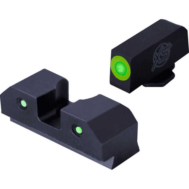 XS Sights R3D Night Sights fits Glock, Black - GLR014P6G XS Sights R3D Night Sights fits Glock, Black - GLR014P6G