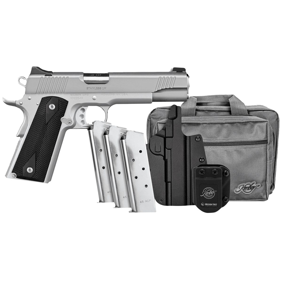 Kimber 3700826 Stainless LW Club Bundle 45 ACP Pistol Kimber 3700826 Stainless LW Club Bundle 45 ACP Pistol