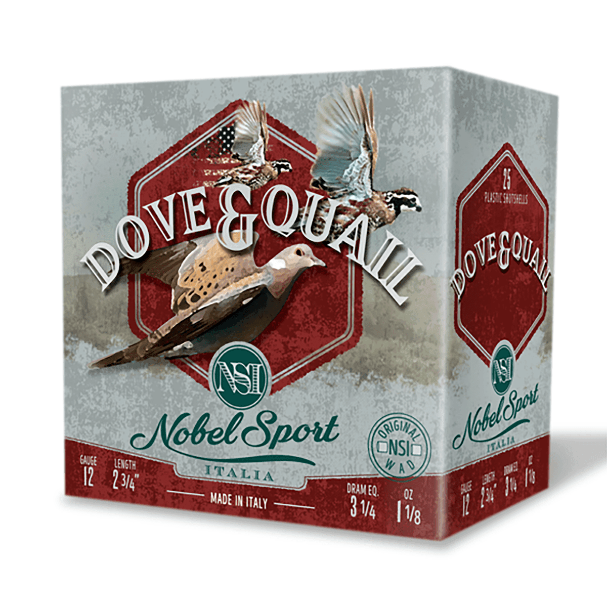 Nobel/eurosports Llc ANSF128 Dove & Quail 12 Gauge 2.75" 1 1/8oz 8 Shot 25 Per Box Nobel/eurosports Llc ANSF128 Dove & Quail 12 Gauge 2.75" 1 1/8oz 8 Shot 25 Per Box