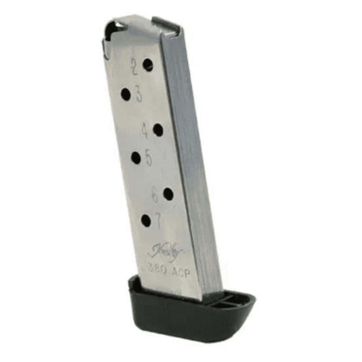 Kimber 1200164A Micro w/ Base Pad 7rd 380 ACP Silver Stainless Steel Magazine Kimber 1200164A Micro w/ Base Pad 7rd 380 ACP Silver Stainless Steel Magazine