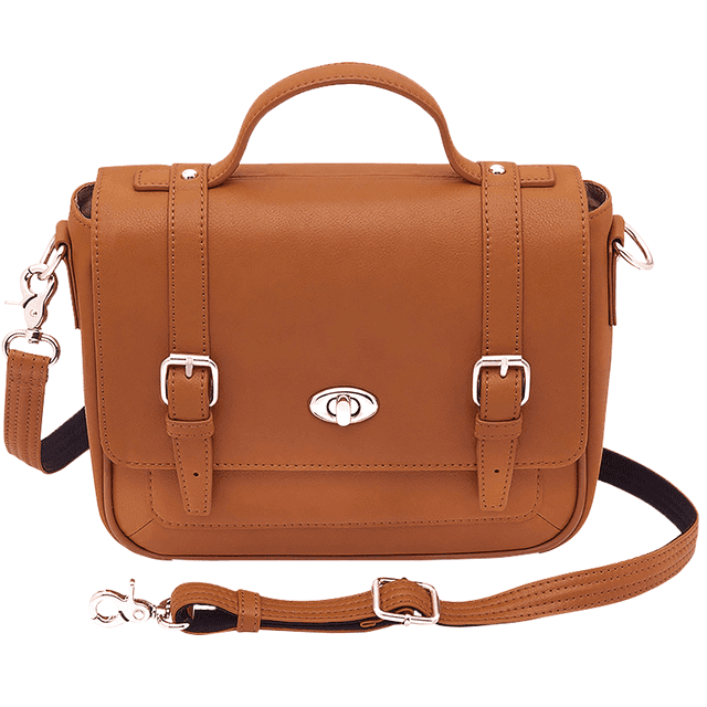 Gun Tote'n Mamas/Kingport GTM36/SADDLE Classic School Girl Satchel Leather Cross-Body Bag Gun Tote'n Mamas/Kingport GTM36/SADDLE Classic School Girl Satchel Leather Cross-Body Bag